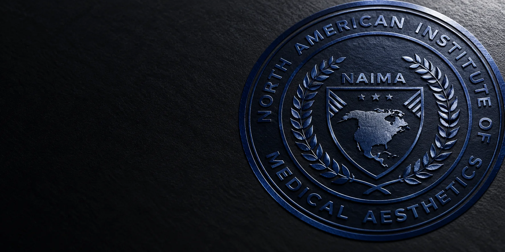 Embossed NAIMA academy emblem