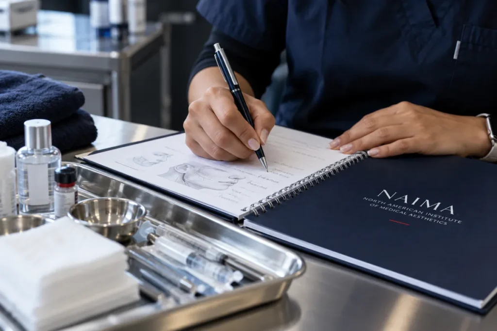 Illustrative image: NAIMA course workbook and learning materials